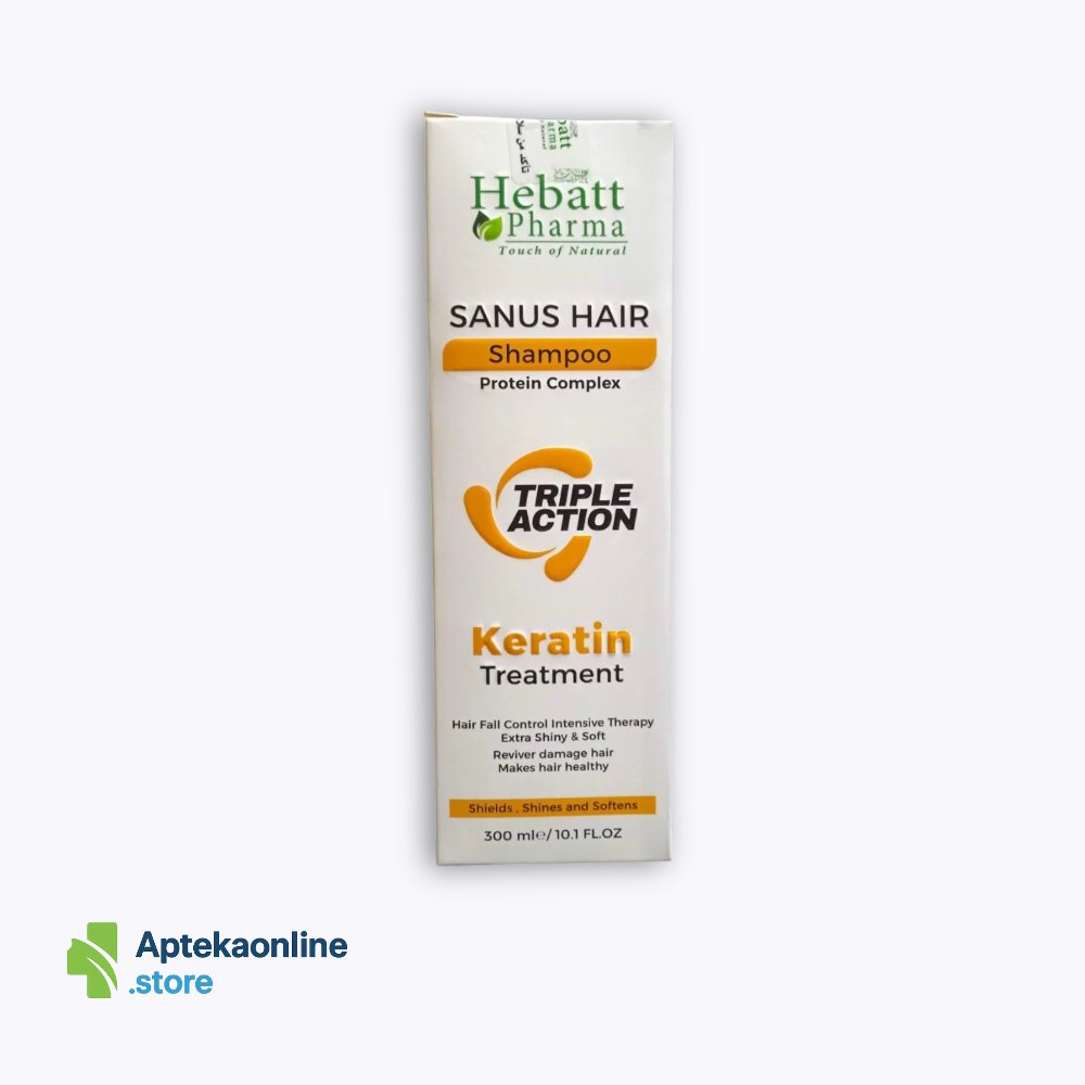 Hebatt Sanus Hair Shampoo with protein complex and keratin for damaged hair 300 ml