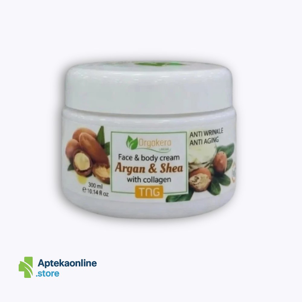 Orgakera Face & body cream argan & shea with collagen 150 ml