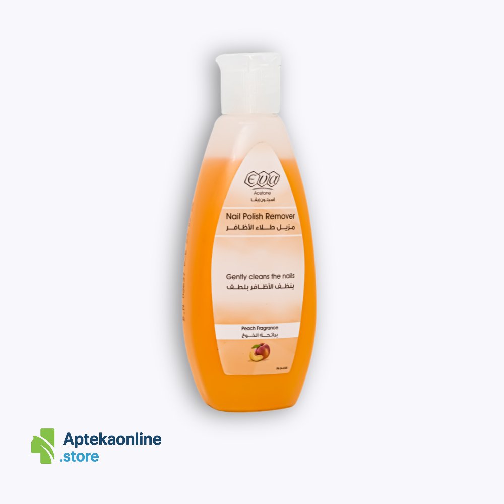 Eva Acetone nail polish remover, peach fragrance 100 ml