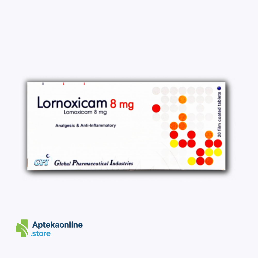 Lornoxicam 8 mg 20 tablets